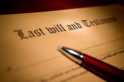 Last Will and Testament with pen